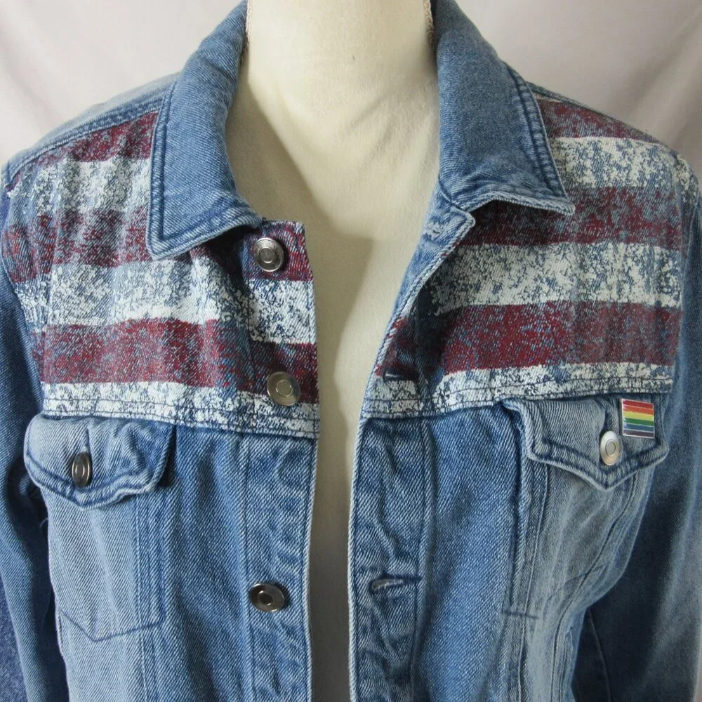 Marvel Disney Denim Trucker Jacket Doctor Strange America Chavez Size XL - Picture 8 of 16
